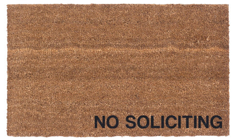 NO SOLICITING COCO DOORMAT (SMALL PRINT)