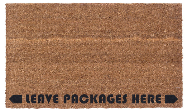 Leave Packages Here - Instructional Doormat