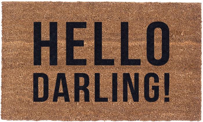Hello Darling! Vinyl Coir Doormat