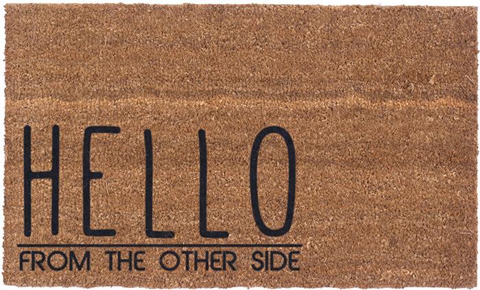 Hello From The Other Side Vinyl Coir Doormat