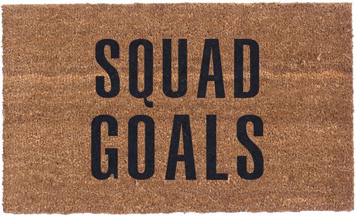 Squad Goals Vinyl Coir Doormat