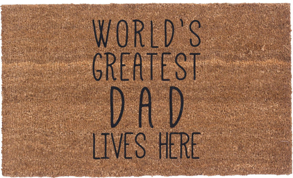 World's Greatest Dad - Vinyl Backed Coco Mats