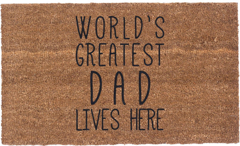 World's Greatest Dad - Vinyl Backed Coco Mats