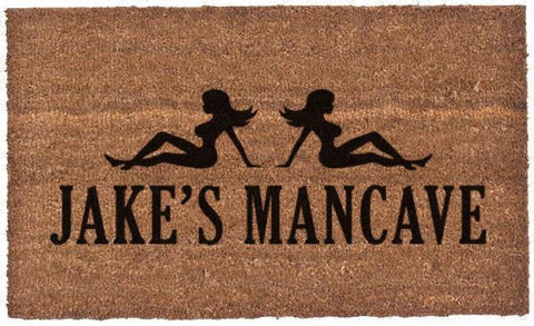 Trucker Girl Personalized Vinyl Coir Doormat