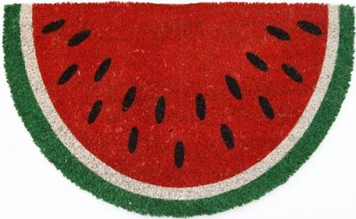 Watermelon Half Round Vinyl Coir Doormat