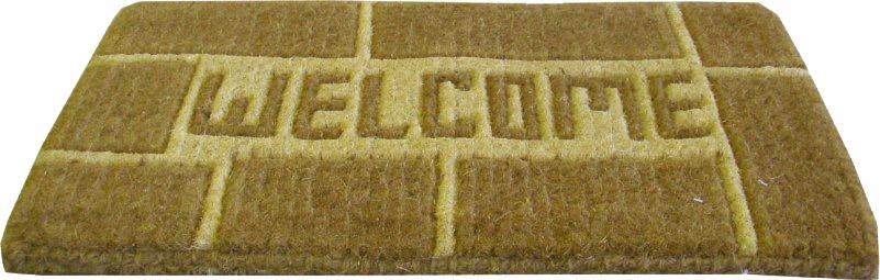 Welcome Brown Handwoven Coco Doormats