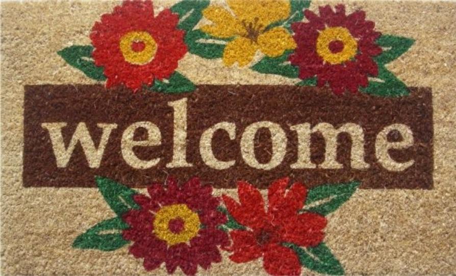 Wreath Welcome Doormat